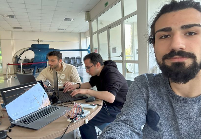 Cansat team working on the project